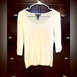 White House Black Market White Sweater